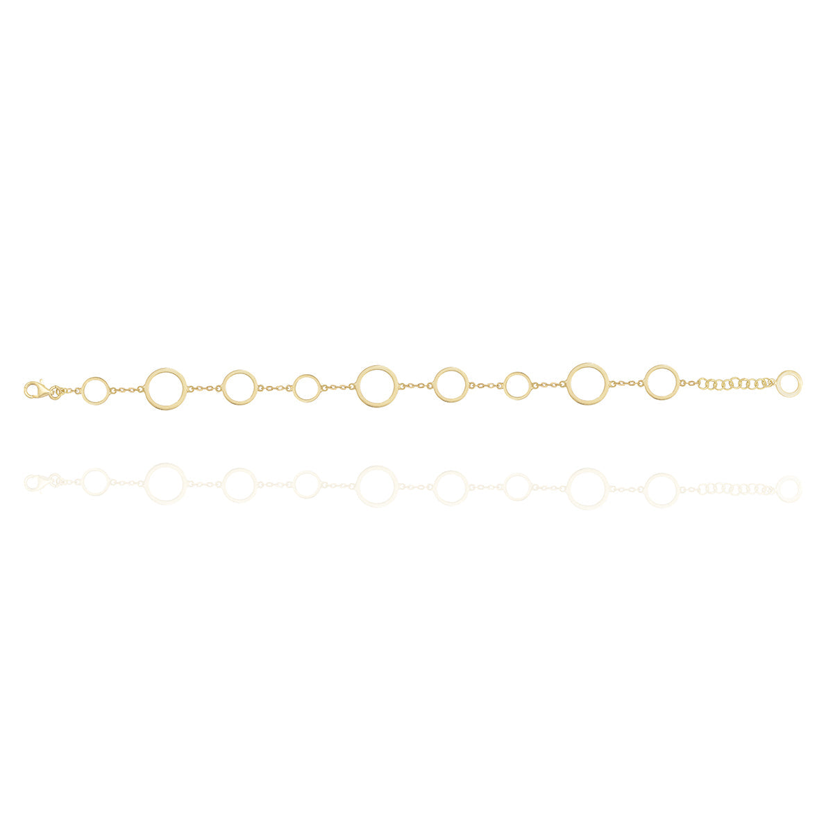 Open Circles Chain Bracelet in 18k Yellow Gold