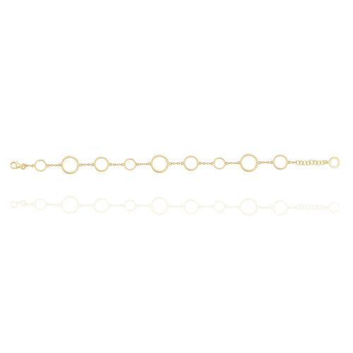 Open Circles Chain Bracelet in 18k Yellow Gold