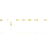 Chain Bracelet With Hamsa Charms in 18k Yellow Gold | El Mawardy Jewelry 
