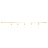 Star Charms Chain Bracelet in 18k Yellow Gold