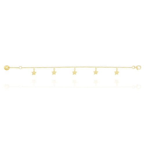 Star Charms Chain Bracelet in 18k Yellow Gold