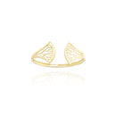 Egyptian Lotus Cuff Bracelet in 18K Yellow Gold
