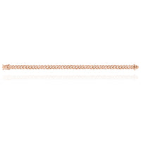 Cuban Link Bracelet in 18k Rose Gold