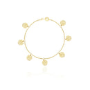Circle Charms Chian Bracelet in 18k Yellow Gold