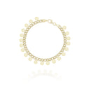 Cuban Curb Bracelet with charms in 18k Yellow Gold
