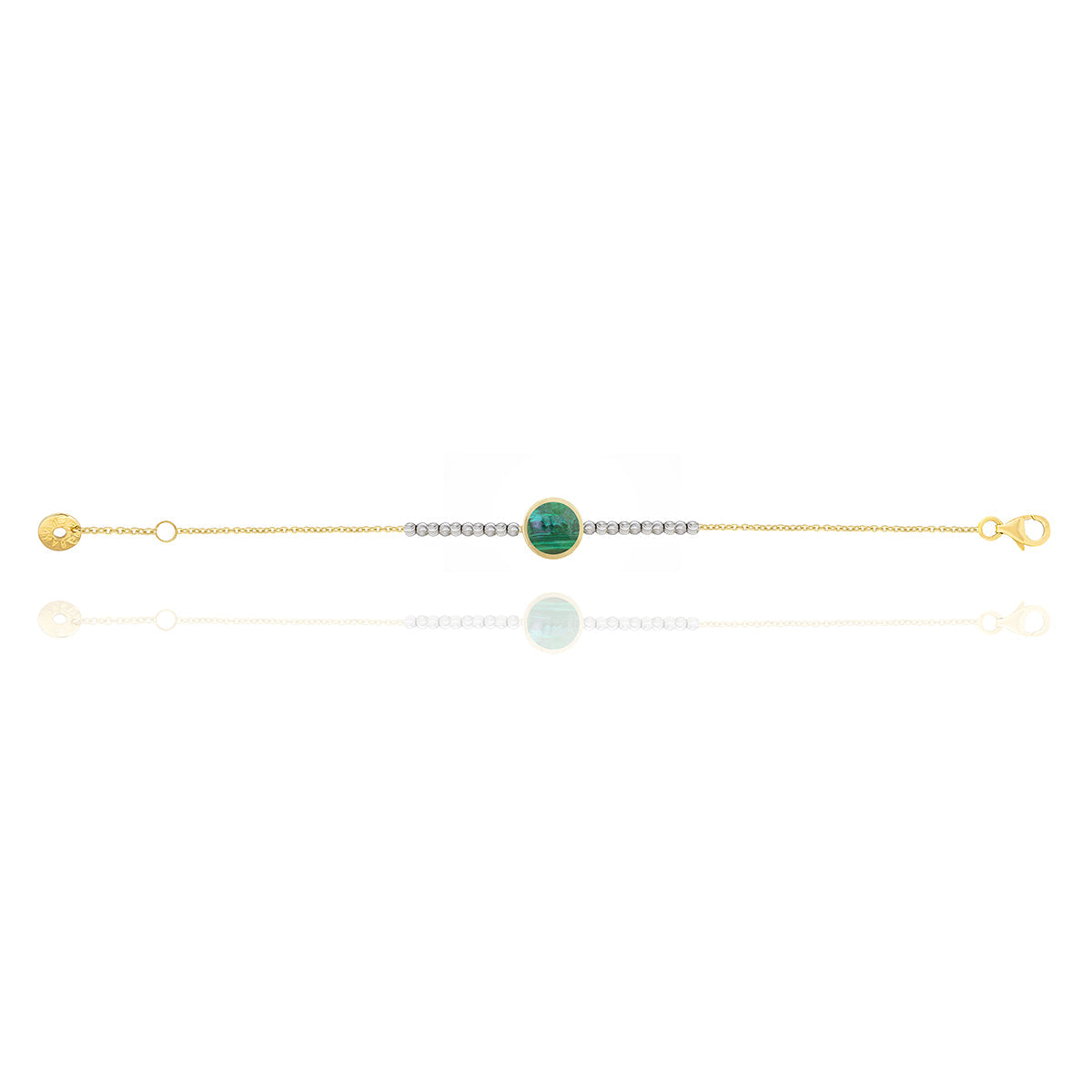 Chain Bracelet With Stones in 18k Yellow