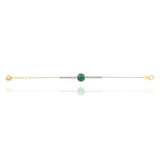 Chain Bracelet With Stones in 18k Yellow