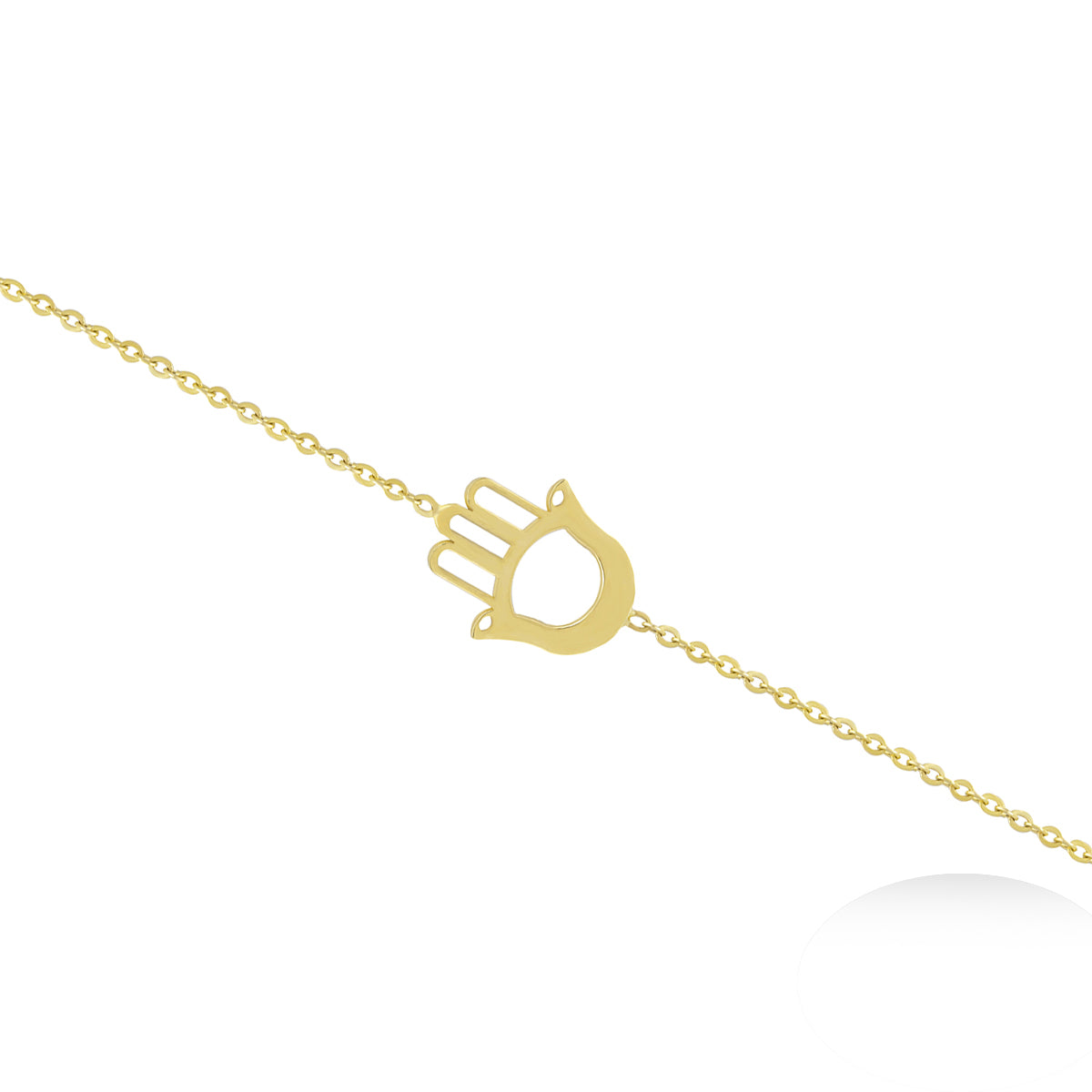 Hamsa Chain Bracelet in 18K Yellow Gold