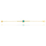 Enamel Chain Bracelet in 18k Yellow Gold