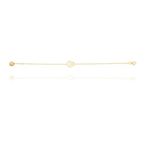 Hamsa Hand Chain Bracelet in 18k Yellow Gold