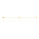 Hamsa Hand Chain Bracelet in 18k Yellow Gold