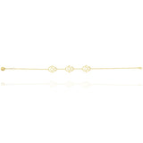 Hamsa Hand  Charms Chain Bracelet in 18k Yellow Gold