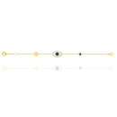 Enamel Evil Eye Chain Bracelet in 18k Yellow Gold