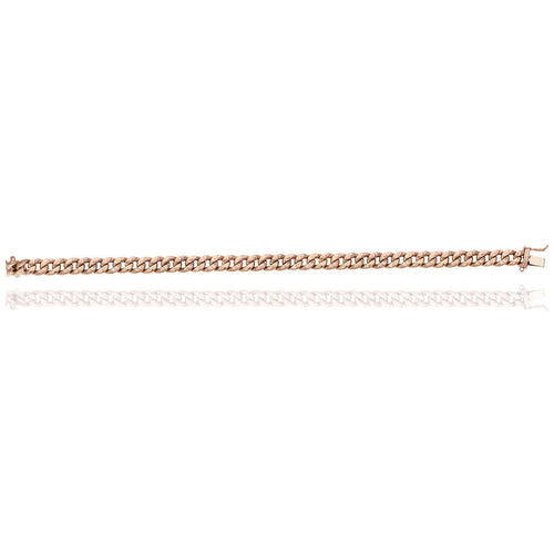 Luxury Luster: 18K Cuban Link Gold Bracelet