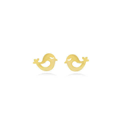 Bird Earrings in 18k Yellow Gold
