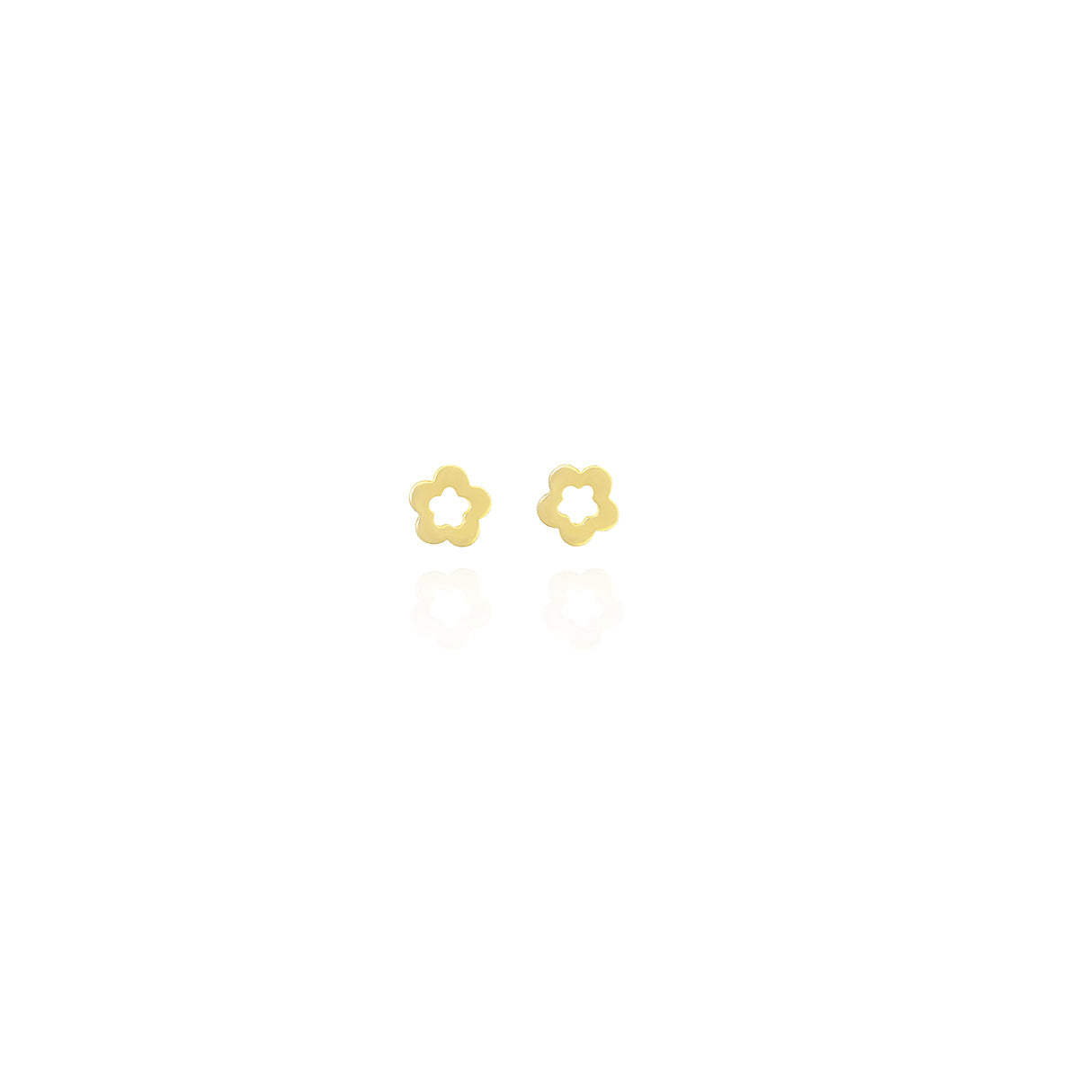 Tiny Flower Stud Earrings in 18k Yellow Gold Yellow Gold