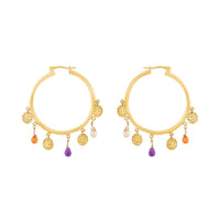 Shining Jewel Drop Earring in 18K Yellow Gold