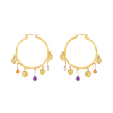 Shining Jewel Drop Earring in 18K Yellow Gold