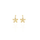Star Drop Eaarings in 18k Yellow gold