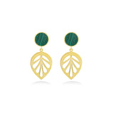 Leaf Earrings in 18k Yellow Gold
