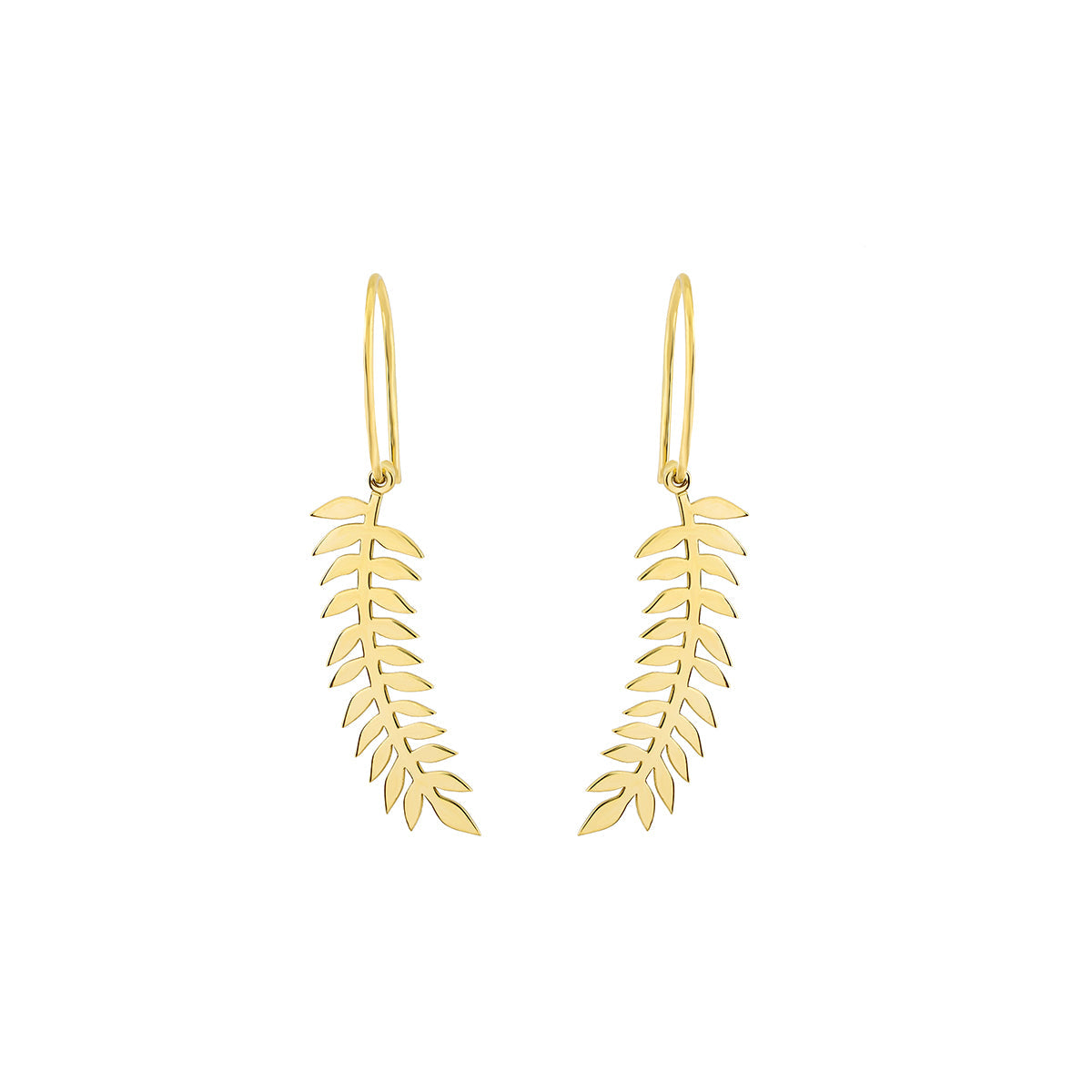 Leaf Drop Earring in 18K Yellow Gold