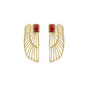 Garnet Wings Earring