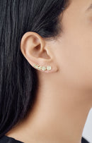 Moon Phases Earring in 18k Yellow Gold