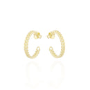 Cuban Chain Hoop Earrings in 18k Yellow Gold
