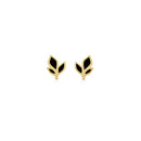 Leaf Shape Earrings in 18k Yellow Gold