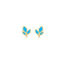 Leaf Shape Earrings in 18k Yellow Gold