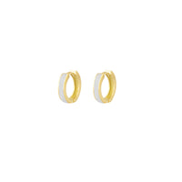 Enamel Hoop Earrings