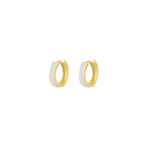 Enamel Hoop Earrings