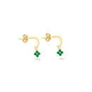 Green Clover Drop Earring