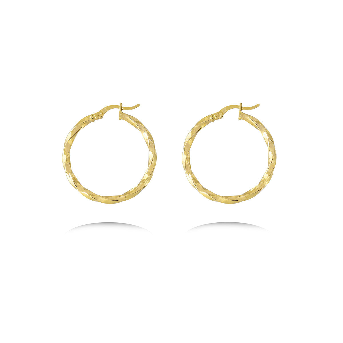 Twist Hoop Earrings in 18k Yellow Gold