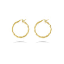 Twist Hoop Earrings in 18k Yellow Gold