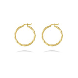 Twist Hoop Earrings in 18k Yellow Gold