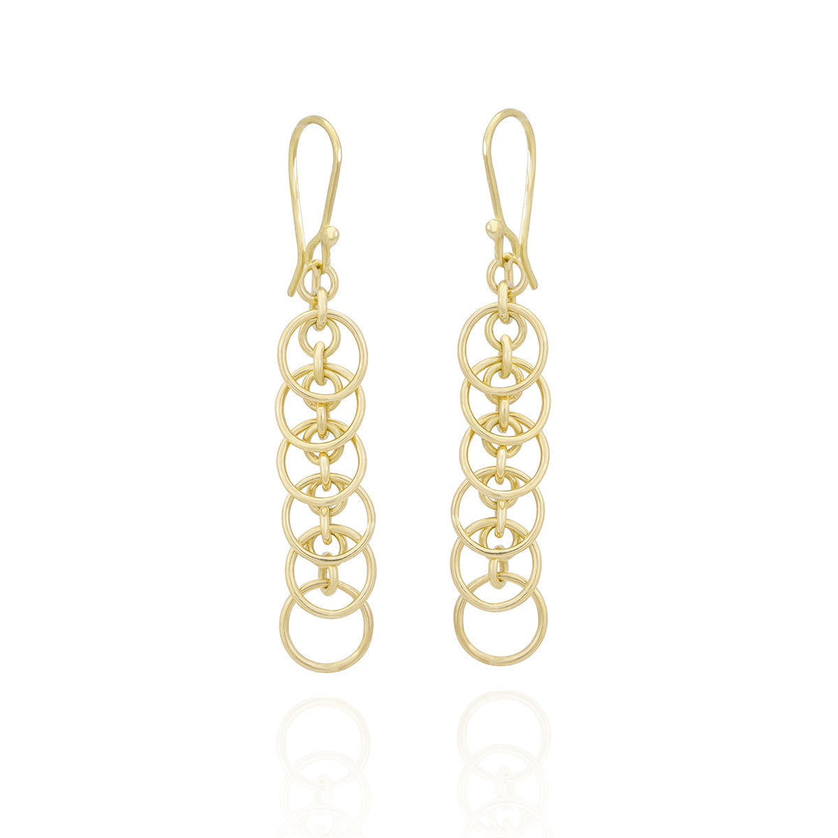 Circle Drop Chandelier Earrings