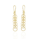 Circle Drop Chandelier Earrings in 18k Yellow Gold | El Mawardy Jewelry 