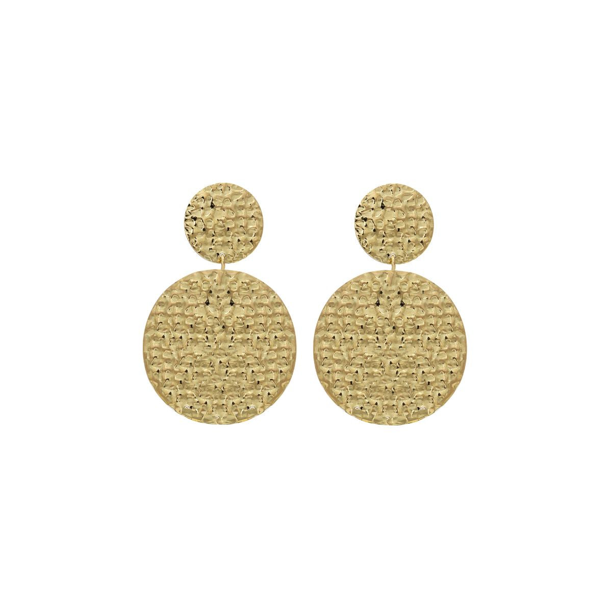 Round Sun Earrings in 18K Yellow gold
