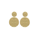 Round Sun Earrings in 18K Yellow gold