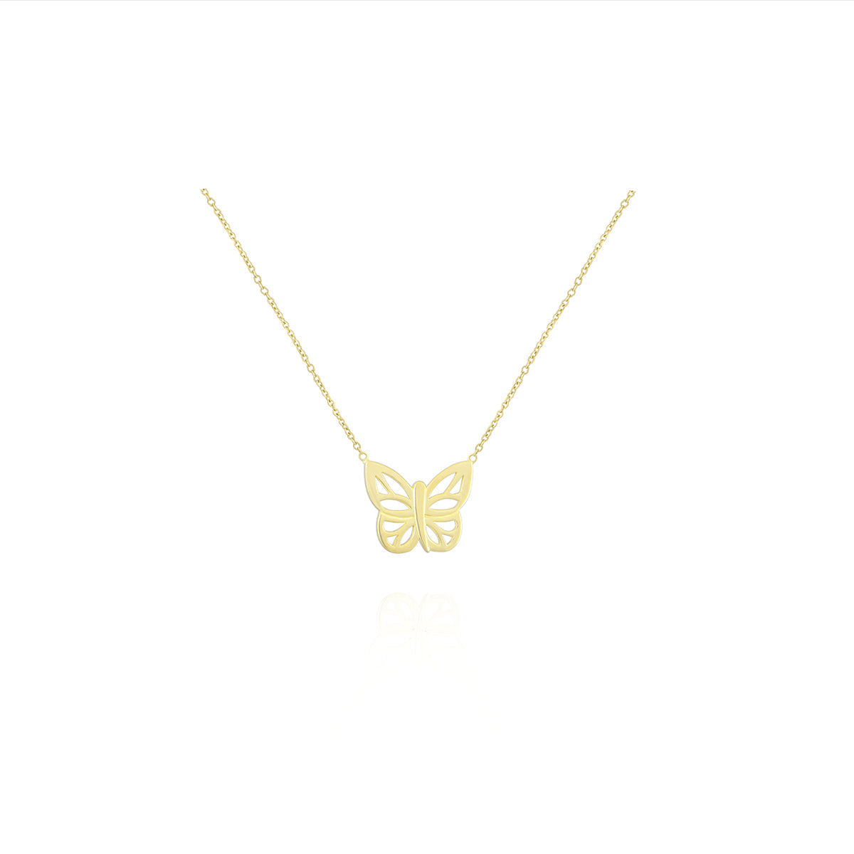 FLYING BUTTERFLY 18K GOLD NECKLACE