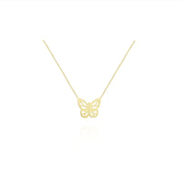 FLYING BUTTERFLY 18K GOLD NECKLACE