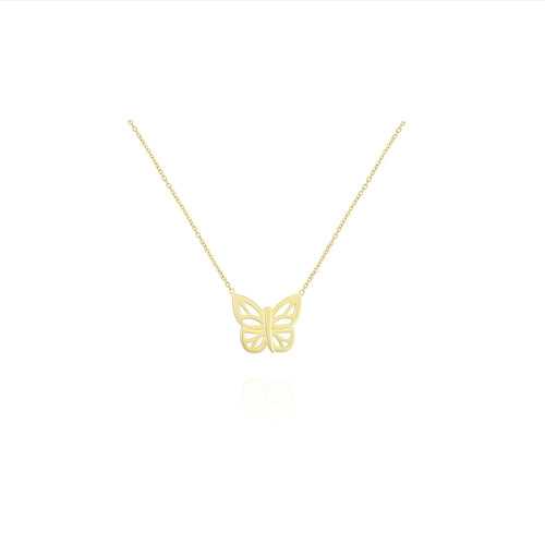 FLYING BUTTERFLY 18K GOLD NECKLACE