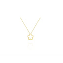 Flower Charm Necklace in 19k Yellow gold
