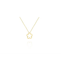 Flower Charm Necklace in 19k Yellow gold