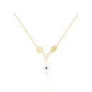 Hamsa Hand & Evil eye Pendant Necklaces in 18k Yellow gold