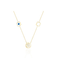 Allah Hares with Evil Eye Necklace