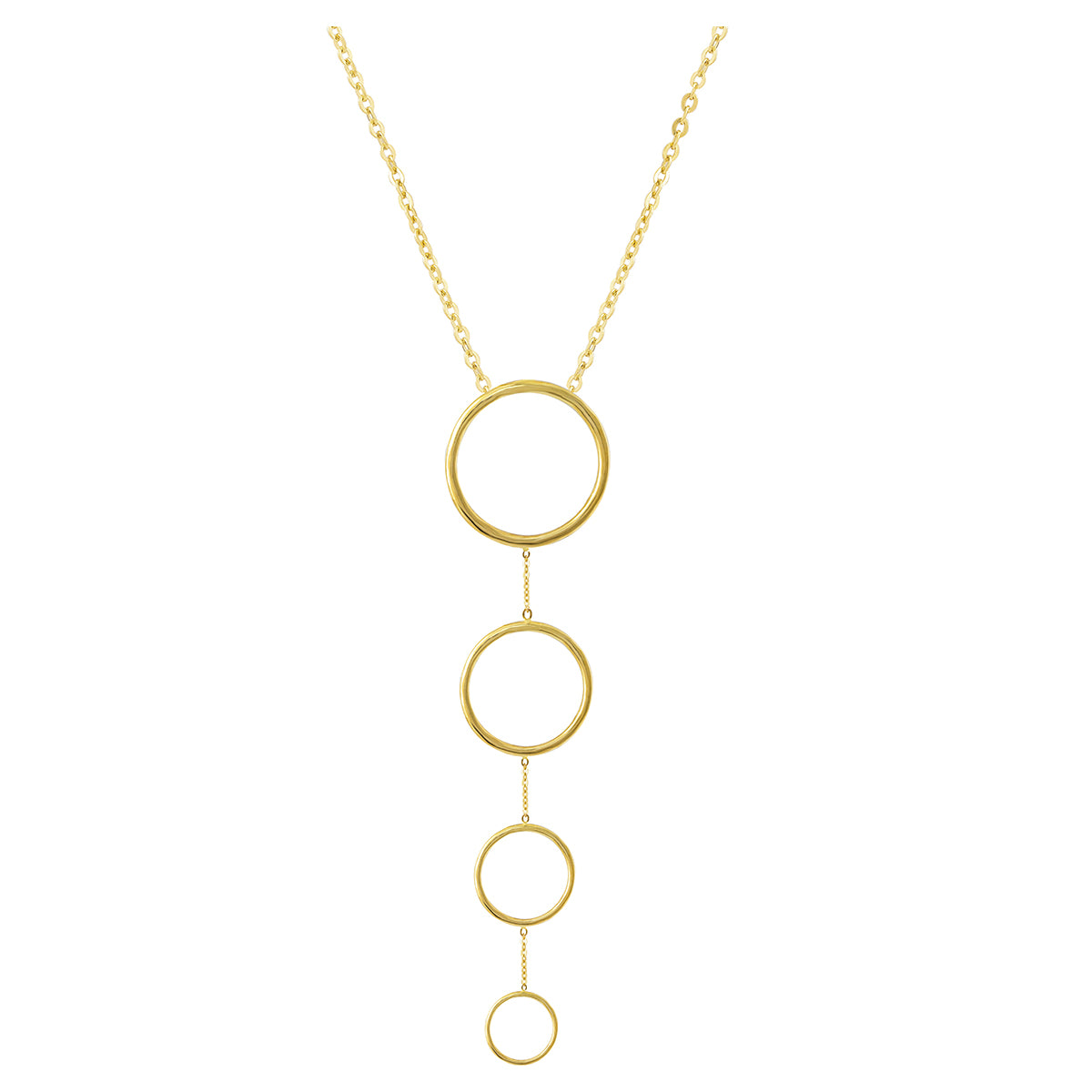 Circles Cable Chain Necklace in 18K Yellow Gold