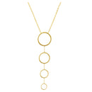 Circles Cable Chain Necklace in 18K Yellow Gold