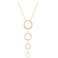 Circles Cable Chain Necklace in 18K Yellow Gold